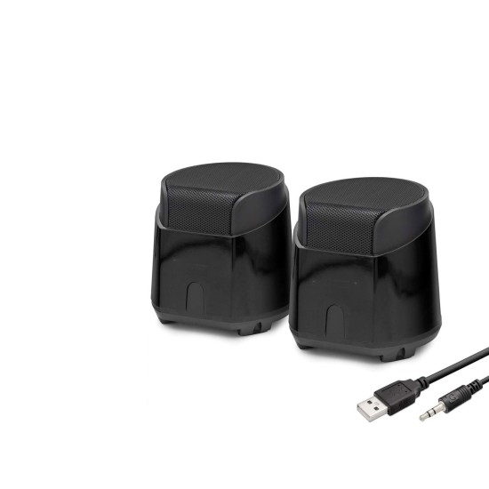 toptan-xml-dropshipping-Masaüstü Hoparlör 1+1 USB + 3.5mm - Siyah HD6024