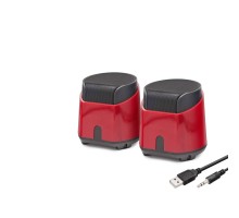 Masaüstü Hoparlör 1+1 USB + 3.5mm - Kırmızı HD6024R