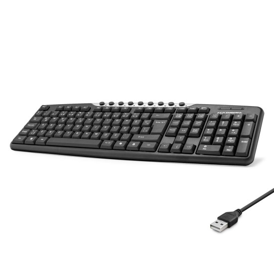 toptan-xml-dropshipping-Ablolu Multımedıa Klavye Q Siyah HD803