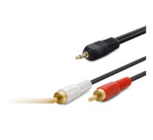 3.5 Mm To 2Rca Kablo 2Lıne Gold 10M Siyah HDX1006