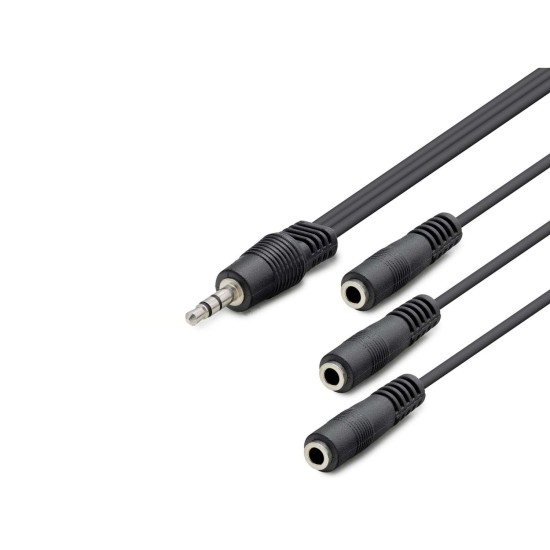 toptan-xml-dropshipping-3.5 Mm To 3*3.5 Mm F Kablo 2Lıne 30Cm Siyah HDX1023