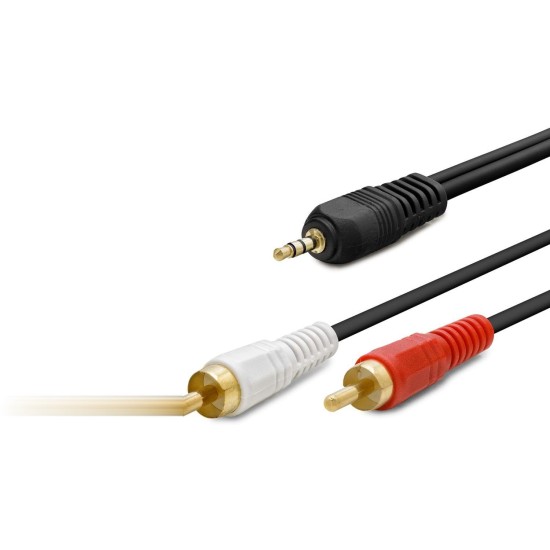 toptan-xml-dropshipping-3.5 mm to 2 RCA Kablo 1.5 m - Siyah HDX1024