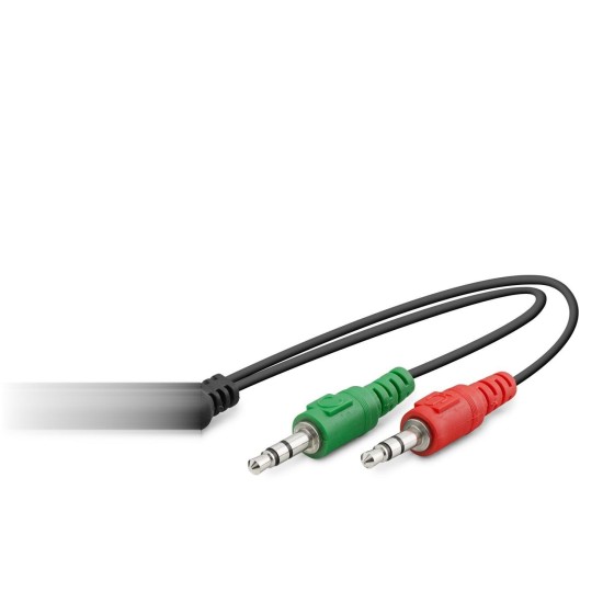 toptan-xml-dropshipping-2 x 3.5 Mm To 3.5 Mm F Kablo 2Lıne Mikrofon + Kulaklık 20Cm Siyah HDX1053