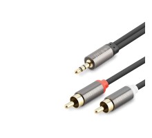 3.5 Mm To 2Rca Kablo 2Lıne Gold 3M Siyah HDX1068