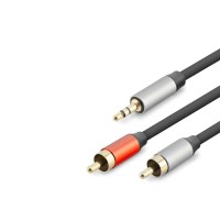 3.5 Mm To 2 Rca Ses Kablosu 3 M Siyah HDX1074