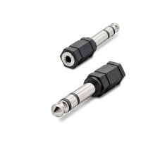 6.35 Mm To 3.5 Mm Stereo Jack Adaptör Siyah HDX1265
