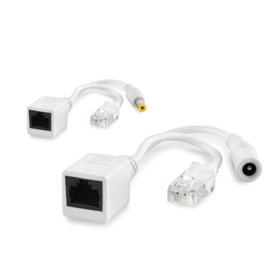 toptan-xml-dropshipping-Ip Kamera Poe Set Ethernet Adaptör Güç Kablosu Beyaz HDX1324