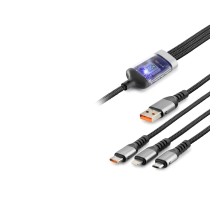 Usb To Type-C + Lıghtnıng + Usb Mıcro Hızlı Şarj 3In Data Kablo 20W Siyah HDX1400