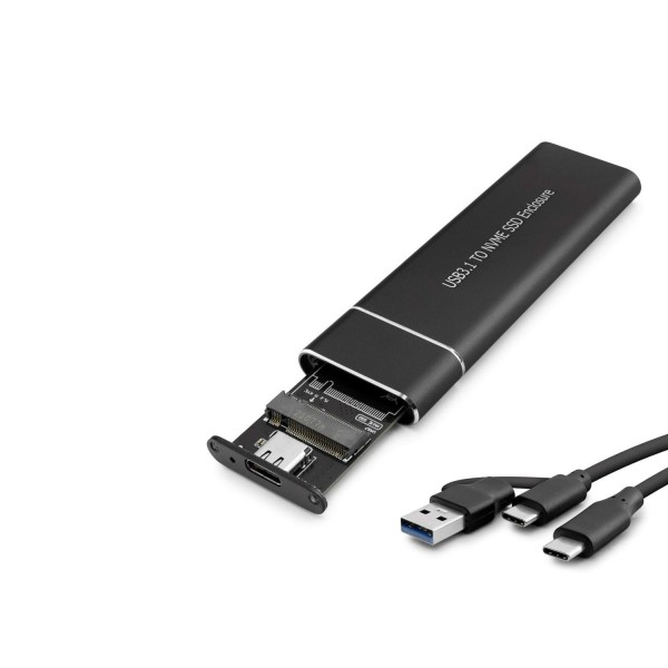toptan-xml-dropshipping-Ssd Kutu Type-C3.1 + Usb3.0 Nvme M2 Chıp Jms583 Siyah HDX1768