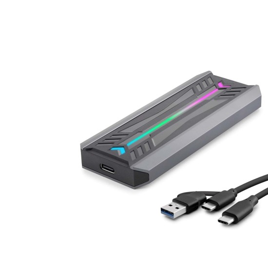 toptan-xml-dropshipping-SSD Kutu Type-C 3.1 + Usb3.0 Nvme M2 Chıp Rtl9210 Siyah HDX1775