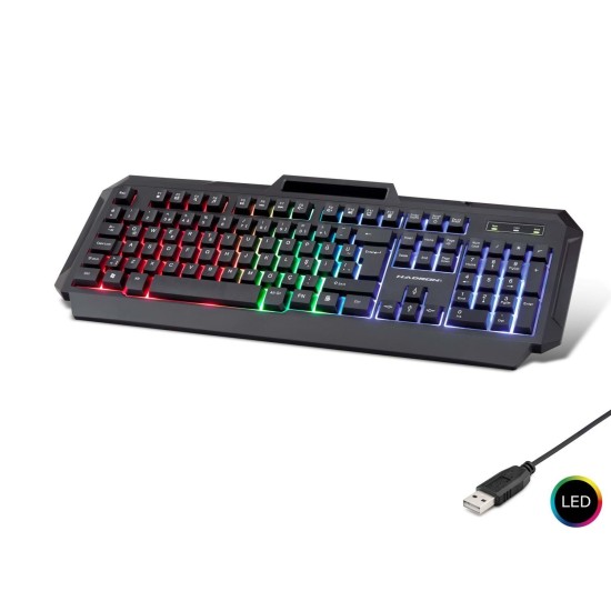 toptan-xml-dropshipping-Kablolu Oyuncu Klavye Led Q Siyah HDX2605