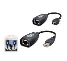 USB RJ45 Kablolu Uzatıcı Seti 45 m - Siyah HDX5008