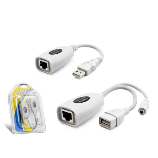 toptan-xml-dropshipping-USB RJ45 Kablolu Uzatıcı Seti 60 m - Beyaz HDX5064