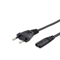 Teyp Güç Kablosu 2 Pin 0.75 Mm 500W C7 Figure 8 1.5 M Siyah HDX5548