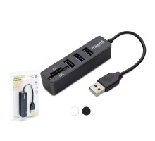 Usb Hub Combo 3*Usb + Sd + Tf Siyah HDX7009
