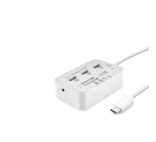 Type-C Hub Combo 3*Usb3.0 + Ms + Sd + M2 + Tf 20Cm Beyaz HDX7029