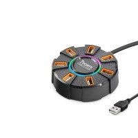 USB Gaming Hub RGB 7 Port 480 Mbps 1.2 m Siyah HDX7035