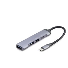 Type-c 3.0 Hub Pd 100W 4 Port 5 Gbps Gri HDX7040
