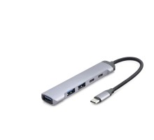 Type-C Hub 5*Usb Gri HDX7041