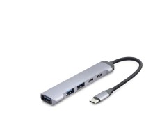 Type-C Hub 5*Usb Gri HDX7041