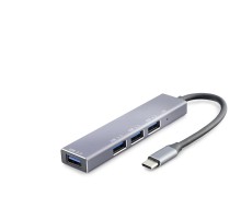 Type-C Hub 4*Usb3.0 Gri HDX7043