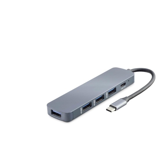 toptan-xml-dropshipping-Type-C Hub 4*Usb3.0 + Dc Sv Gri HDX7044