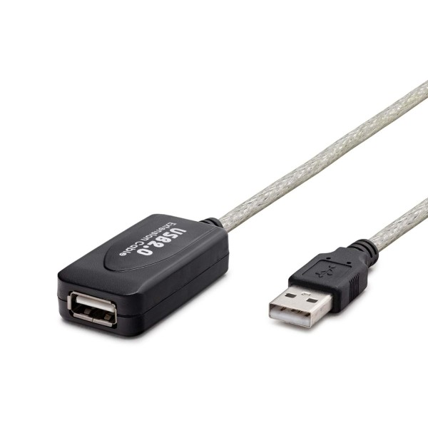 toptan-xml-dropshipping-USB Uzatma Kablosu 10 m - Silver Siyah HDX7513