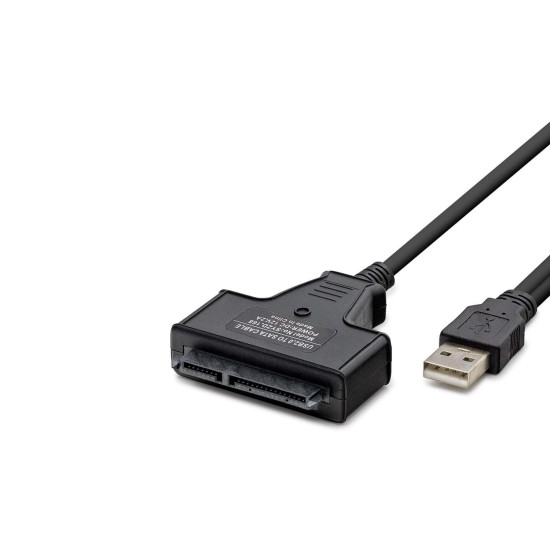 toptan-xml-dropshipping-Usb To Sata Kablo 2.5 Güç Girişli 38Cm Siyah HDX7516