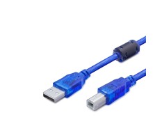 USB Printer Kablosu 5 m - Şeffaf Mavi HDX7544