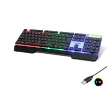 Kablolu Oyuncu Klavye Slım Led Q Siyah ND868