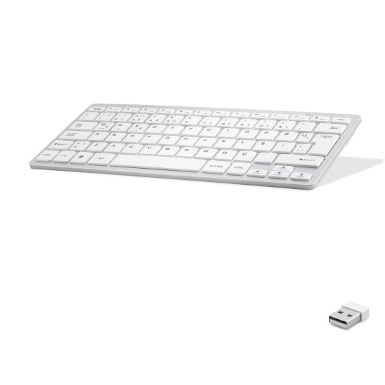 Bluetooth Klavye Multıdevıce Dual Mode 2.4Ghz Beyaz OKR220B