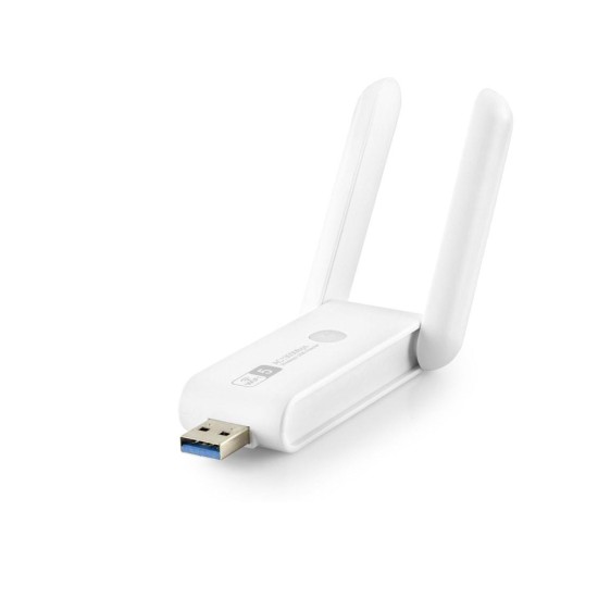 toptan-xml-dropshipping-Usb Wıfı Adaptor Ac650 2.4Ghz&5Ghz Rtl8812Bu Wifi5 Beyaz UAC27D