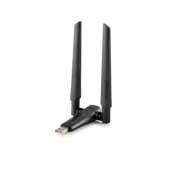toptan-xml-dropshipping-Usb Wıfı Adaptor 2.4Ghz&5Ghz Aıc8800D Ax1800 Wifi6 Siyah UAX04