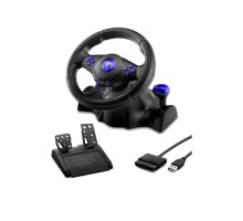 Oyuncu Direksiyon Seti 180° 3In1 Ps3/Ps2/Pc Siyah VW9803