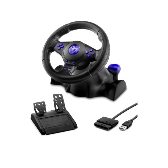 toptan-xml-dropshipping-Oyuncu Direksiyon Seti 180° 3In1 Ps3/Ps2/Pc Siyah VW9803