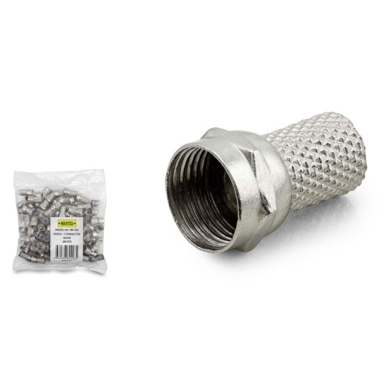 toptan-xml-dropshipping-F Konnektör 17 Mm 100 Lü Paket Sılver WK-05S