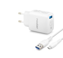 Micro Usb Qc 3.0 Hızlı Şarj Seti 18W 3.4A Usb Adaptörlü - Beyaz ND1009