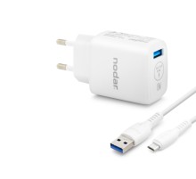 Micro Usb Qc 3.0 Hızlı Şarj Seti 18W 3.4A Usb Adaptörlü - Beyaz ND1009