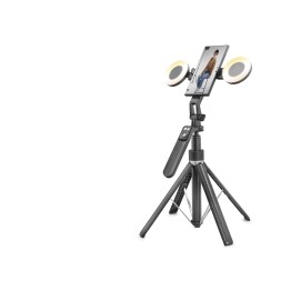 Telefon Tripodu Ve Selfie Çubuğu Seti Bluetooth Kumandalı Led 180 Cm - Siyah ND1032