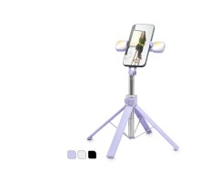 Telefon Tripodu Ve Selfie Çubuğu Seti Bluetooth 4.0 Kumandalı Led 130 Cm - Çok Renkli ND1035