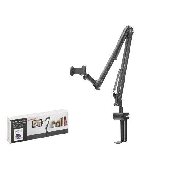  Mafsalli Kollu Masa Kenari Telefon Ve Tablet Standi - Si̇yah ND1051