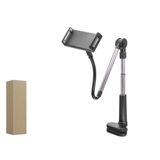 toptan-xml-dropshipping-Teleskopi̇k Mafsalli Masa Kenari Telefon Ve Tablet Standi - Siyah ND1053