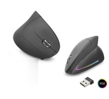 Ergonomik Dikey Gaming Mouse Dual Mode 1600 Dpi Sessiz Rgb - Siyah ND1211