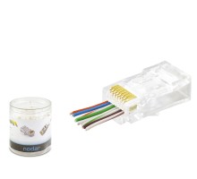 Cat6 Ez Rj45 Konnektör - 100 Adet Şeffaf / Özel Plastik Kutulu ND2407