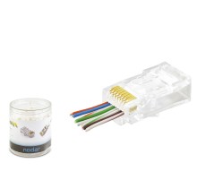 Cat6 Ez Rj45 Konnektör - 100 Adet Şeffaf / Özel Plastik Kutulu ND2407