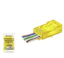 Cat6 Ez Rj45 Konnektör - 100 Adet Sari / Ekonomik Poşet Paket ND2408