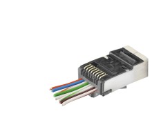 Cat6E Ez Rj45 Metal Konnektör 100 Adet Plastik Kutu - Siyah ND2418