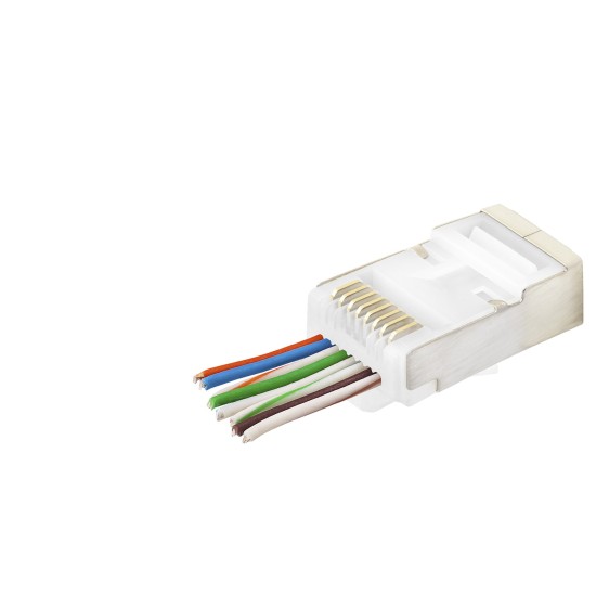 toptan-xml-dropshipping-Cat6E Ez Rj45 Metal Konnektör 100 Adet Plastik Kutu - Beyaz ND2422