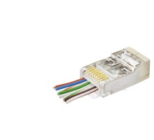 Cat6E Ez Rj45 Metal Konnektör 100 Adet Plastik Kutu - Şeffaf ND2423