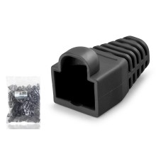 Rj45 Konnektör Papuç - 100 Adet Siyah / Ekonomik Poşet Paket ND2429